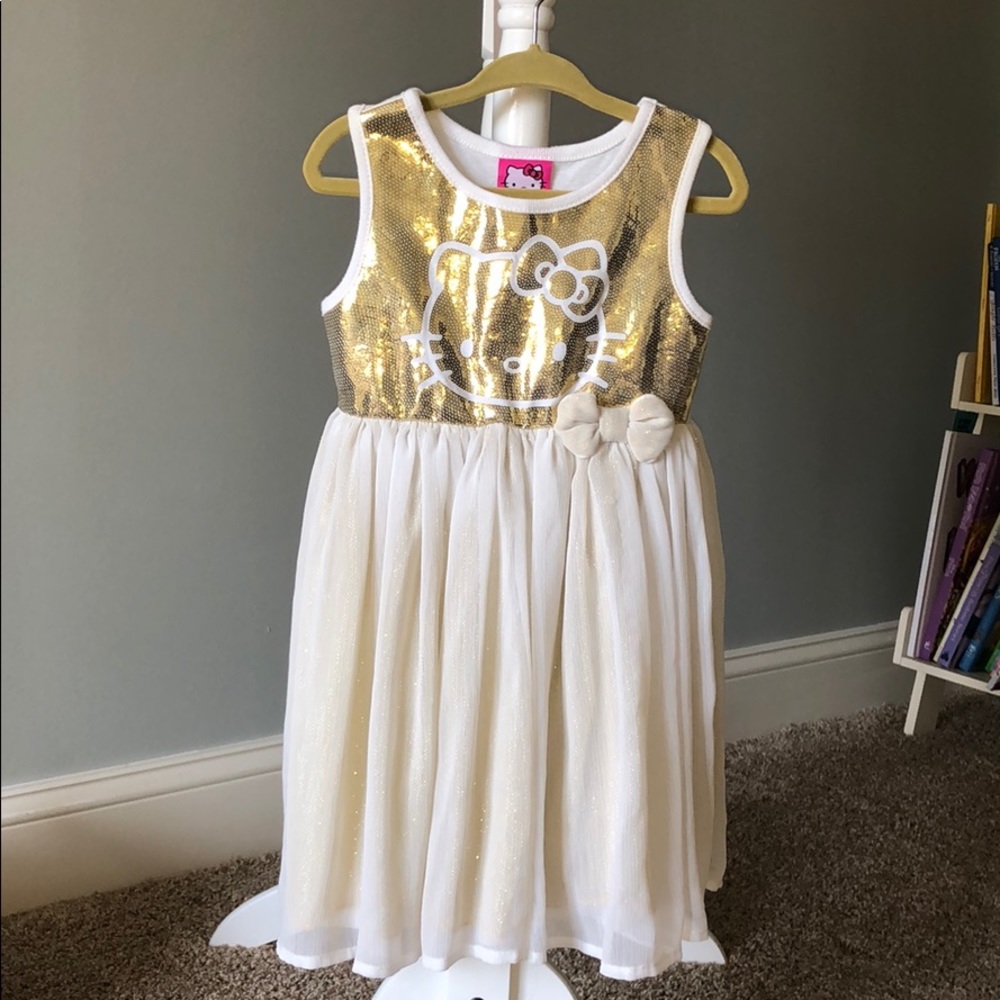 Hello Kitty Gold Sequins Dress - Size 3T